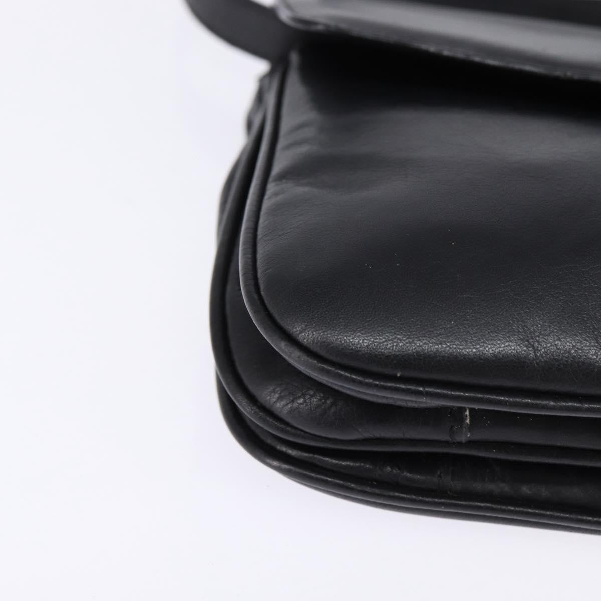 Celine Shoulder Bag Leather, BLACK, LEATHER, Shoulder bag