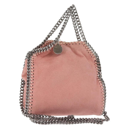 Stella McCartney Falabella Fold Over Crossbody Bag Suede, PINK, SUEDE, Crossbody bag