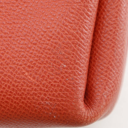 Hermes Vespa Pouch Leather, ORANGE, LEATHER, Clutche & pouche