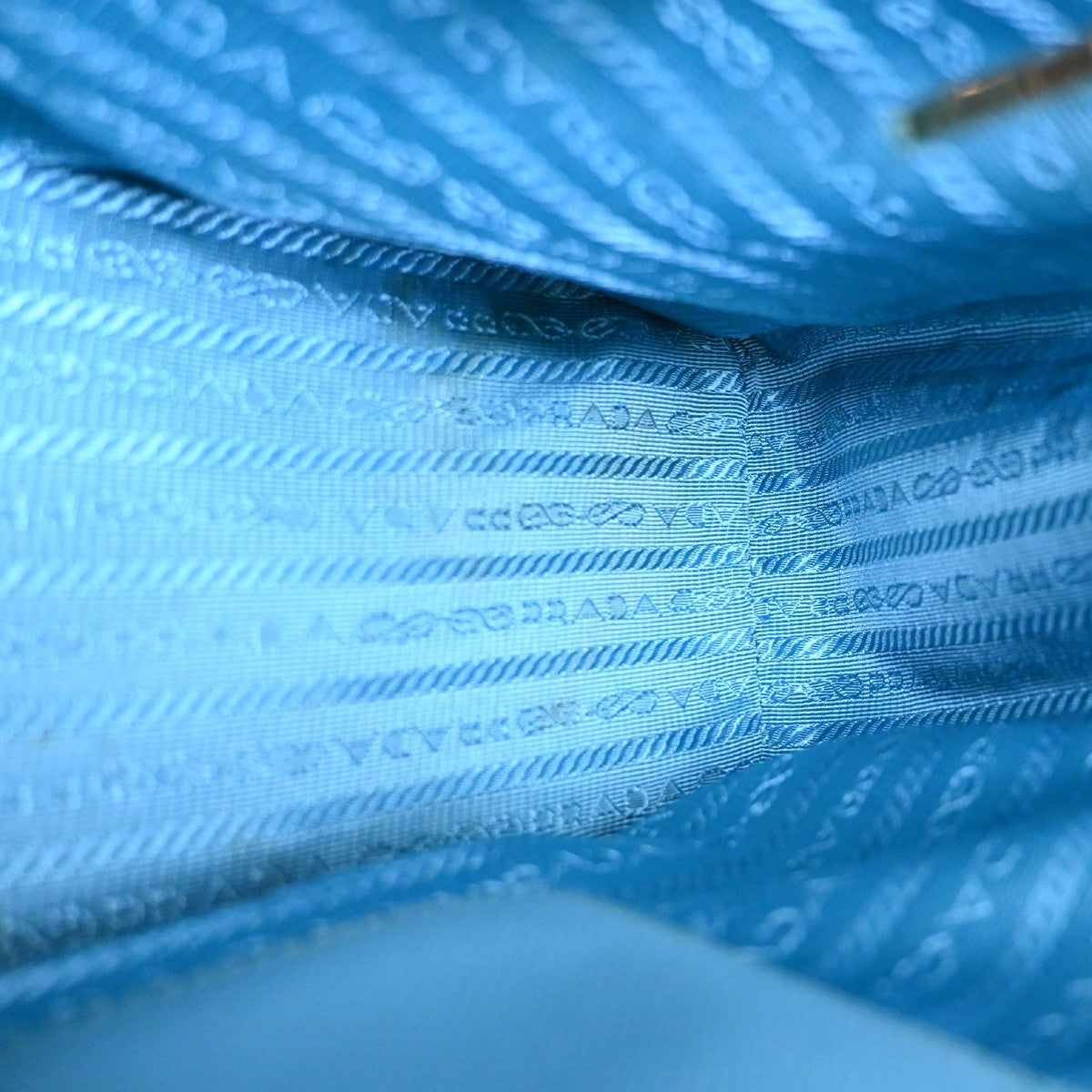 Prada Double Zip Lux Tote Saffiano Leather, BLUE, LEATHER, Tote bag