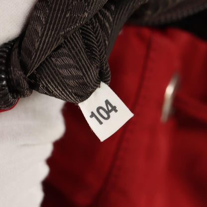 Prada Vela Double Front Pocket Backpack Tessuto with Saffiano Leather, RED, NYLON, Backpack