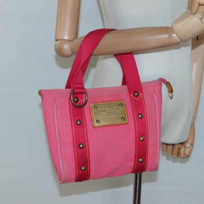 Louis Vuitton Antigua Tote Canvas, PINK, CANVAS, Tote bag