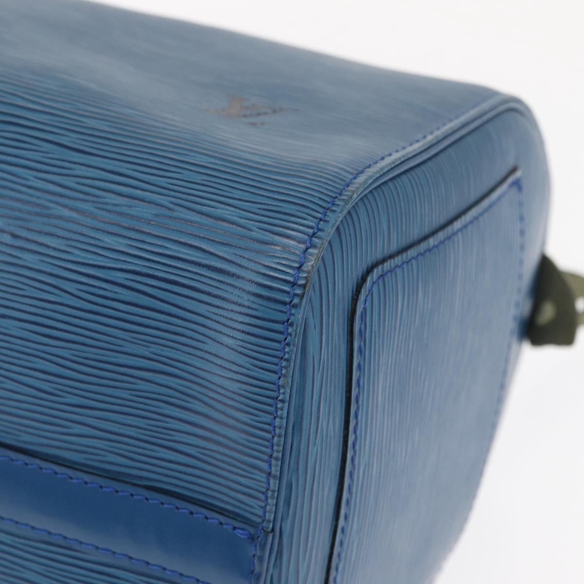 Louis Vuitton Speedy Handbag Epi Leather, BLUE, LEATHER, Handbag