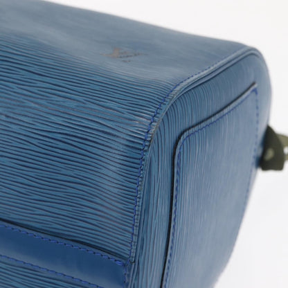 Louis Vuitton Speedy Handbag Epi Leather, BLUE, LEATHER, Handbag