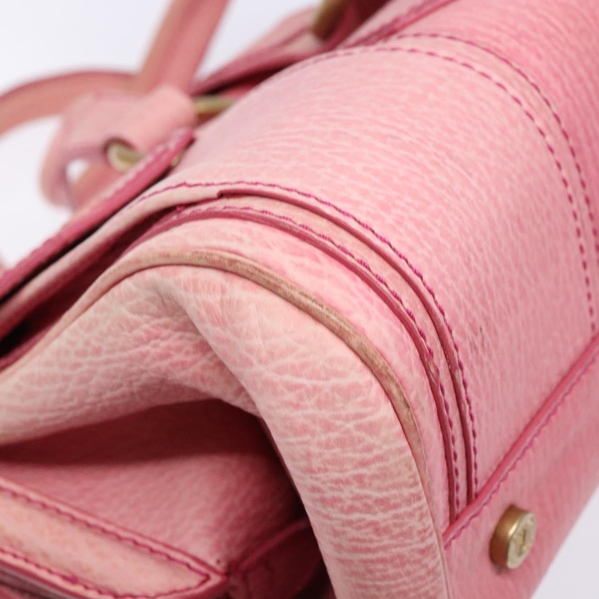 Celine Ella Satchel Leather, PINK, LEATHER, Handbag