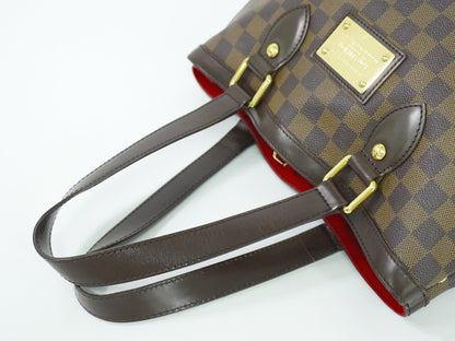 Louis Vuitton Hampstead Handbag Damier, BROWN, CANVAS, Handbag