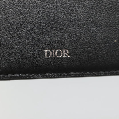 Christian Dior Bifold Card Holder Leather, BLACK, LEATHER, Card Holders