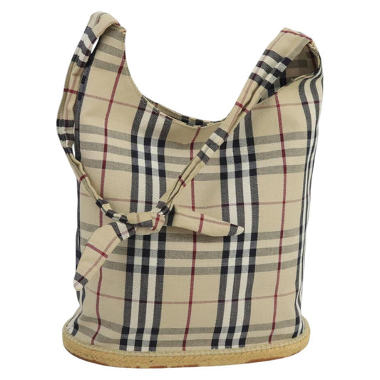 Burberry Nova check Shoulder bag Canvas, BEIGE, CANVAS, Shoulder bag