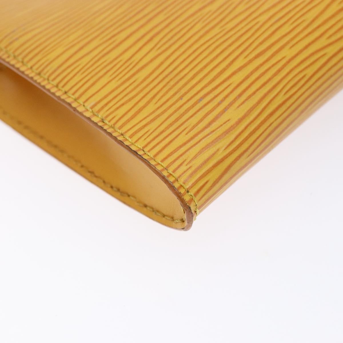 Louis Vuitton Pochette Accessoires Epi Leather, YELLOW, LEATHER, Clutche & pouche