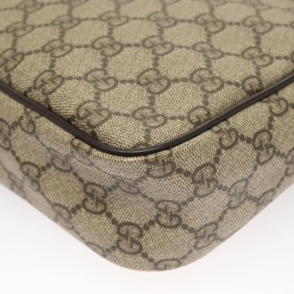 Gucci Front Zip Messenger GG Coated Canvas, BEIGE, CANVAS, Shoulder bag