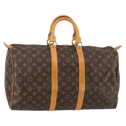 Louis Vuitton Keepall Bandouliere Bag Monogram Canvas, BROWN, CANVAS, Travel bag