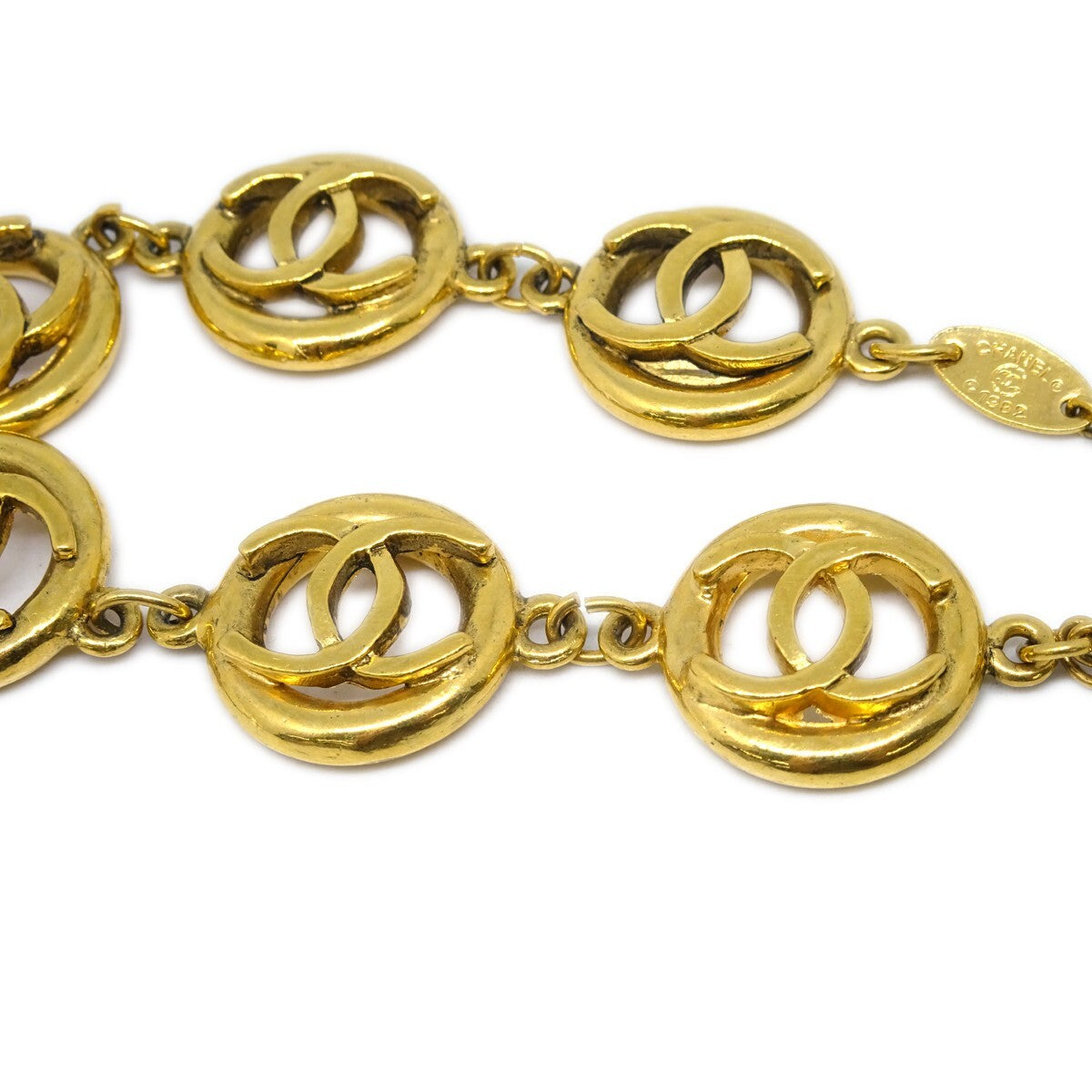 Chanel CC Cutout Round Bracelet Metal, GOLD, GOLD_PLATED, Bracelet
