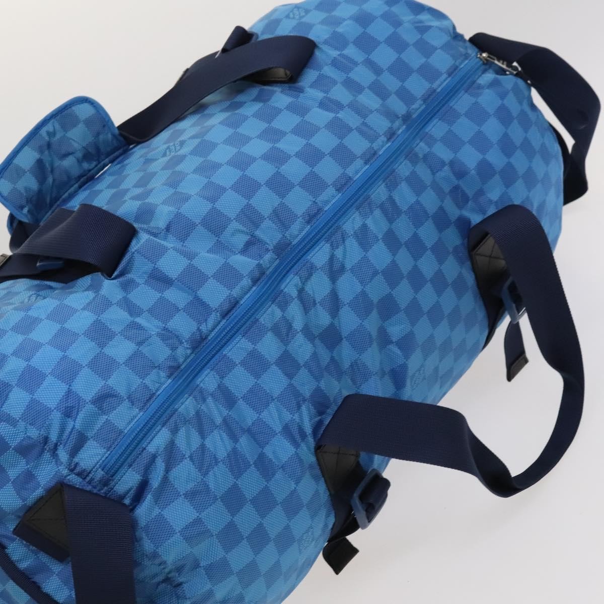 Louis Vuitton Aventure Practical Duffle Bag Damier Nylon, BLUE, NYLON, Travel bag