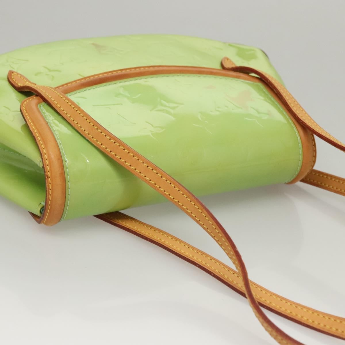 Louis Vuitton Biscayne Bay Handbag Monogram Vernis, GREEN, PATENT_LEATHER, Handbag