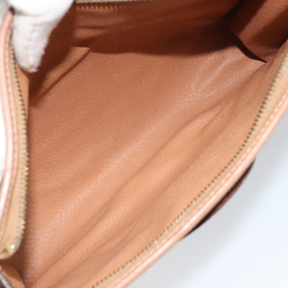 Celine Macadam Pochette Canvas and Leather, BROWN, CANVAS, Clutche & pouche