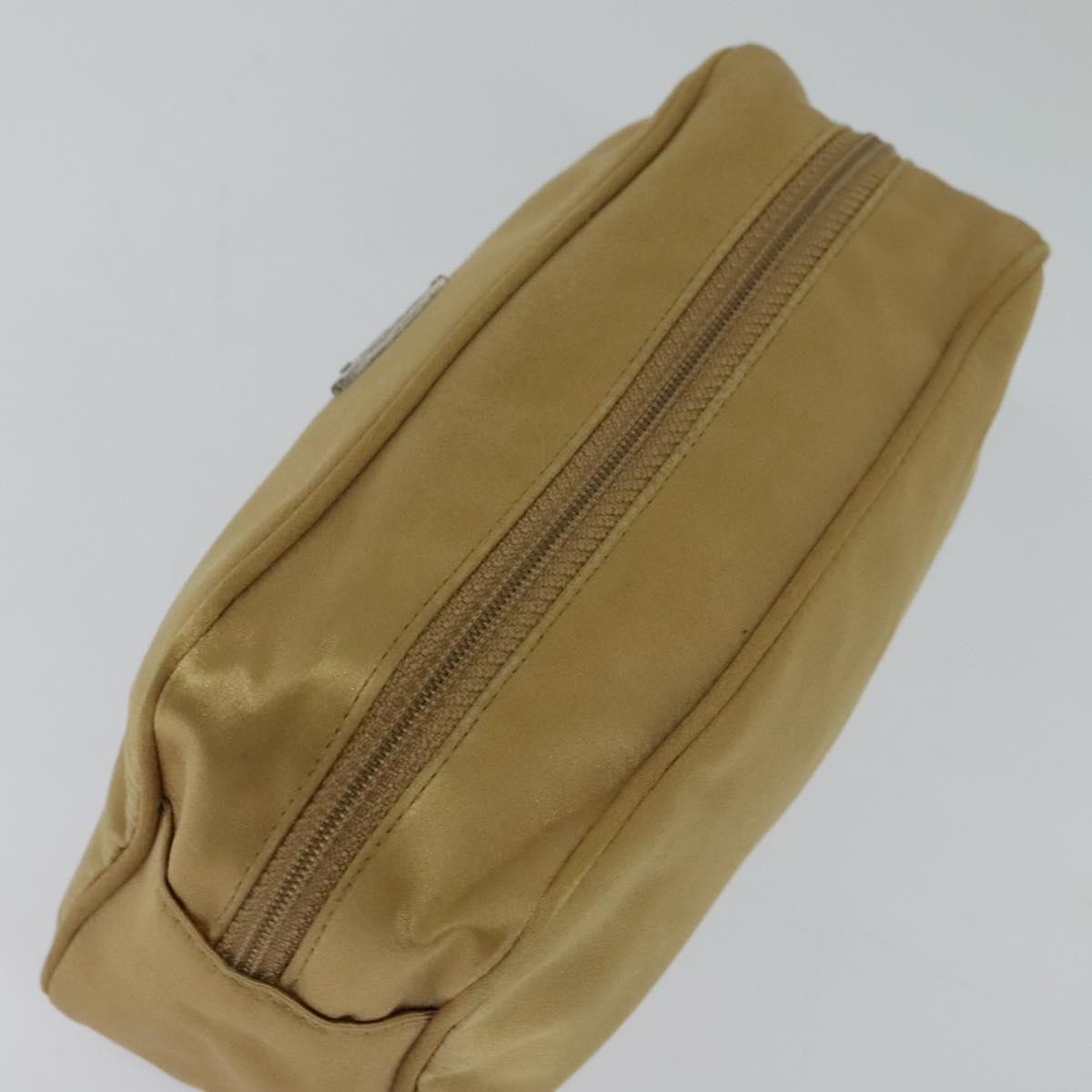 Prada Zip Around Toiletry Bag Silk, BEIGE, SATIN, Clutche & pouche