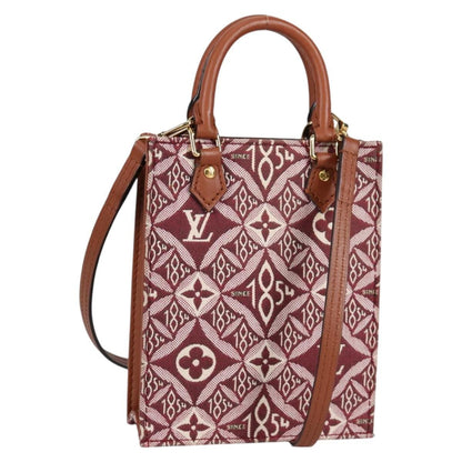 Louis Vuitton Petit Sac Plat Bag Limited Edition Since 1854 Monogram Jacquard, BROWN, CANVAS, Handbag