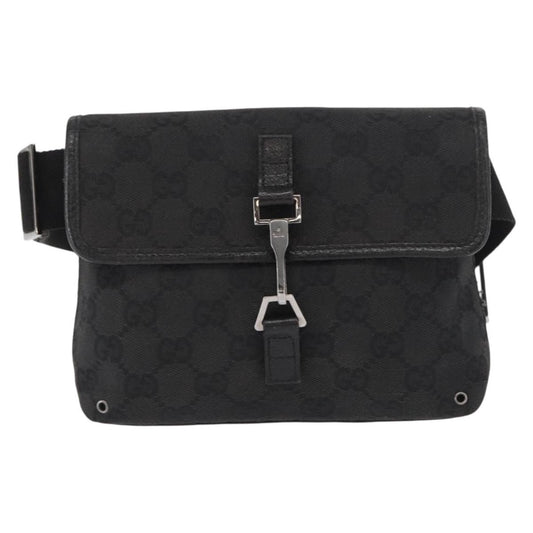 Gucci Vintage Jackie Waist Bag GG Canvas, BLACK, CANVAS, Shoulder bag