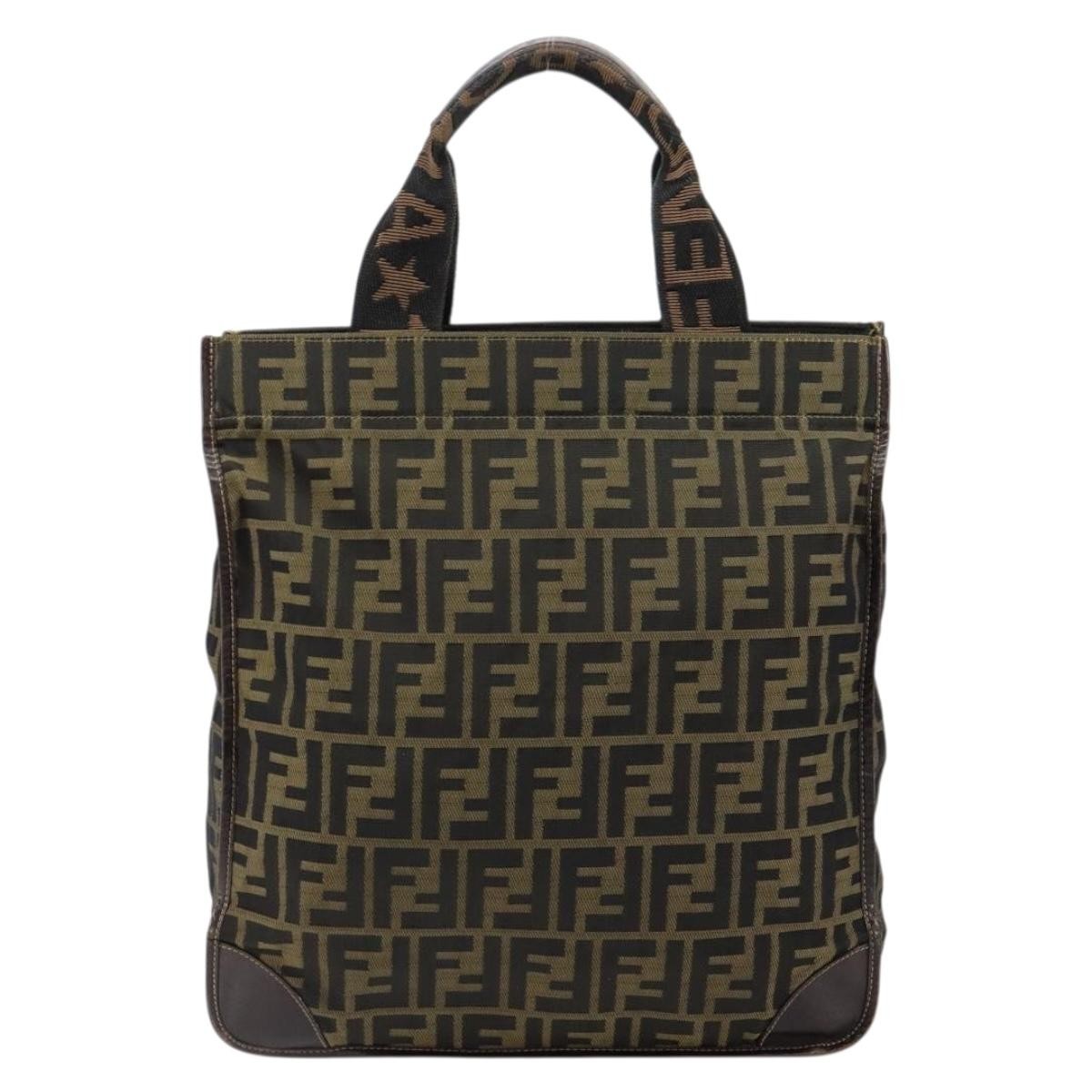 Fendi Zucca Tote bag FF motif, BROWN, CANVAS, Tote bag