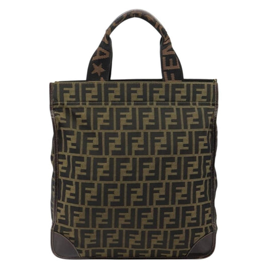 Fendi Zucca Tote bag FF motif, BROWN, CANVAS, Tote bag