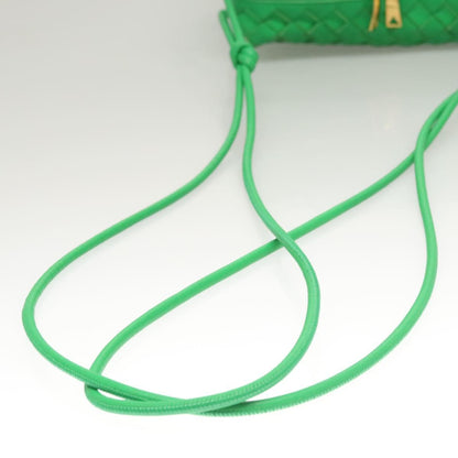Bottega Veneta Loop Crossbody Bag Intrecciato Nappa, GREEN, LEATHER, Crossbody bag