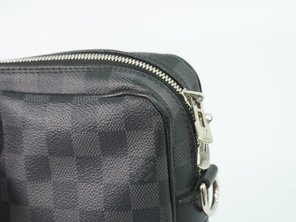 Louis Vuitton Porte-Documents Voyage Briefcase Damier Graphite, Gray, Canvas, Briefcase