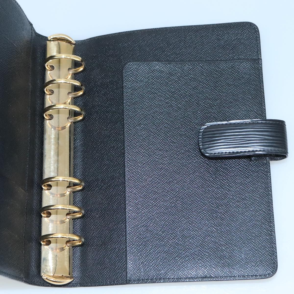 Louis Vuitton Agenda Cover Epi Leather, BLACK, LEATHER, Wallets