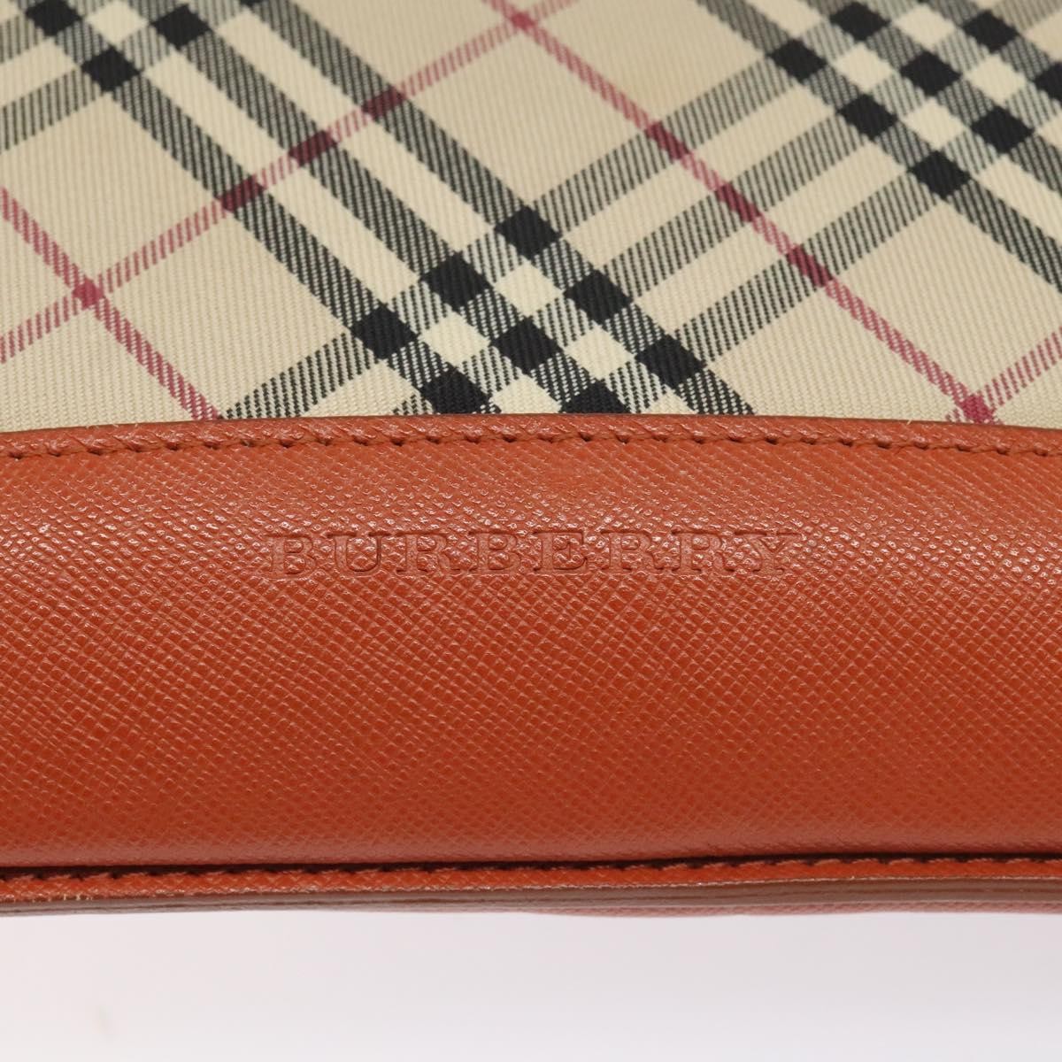 Burberry Front Pocket Messenger Bag Check Embossed Leather, BEIGE, CANVAS, Shoulder bag