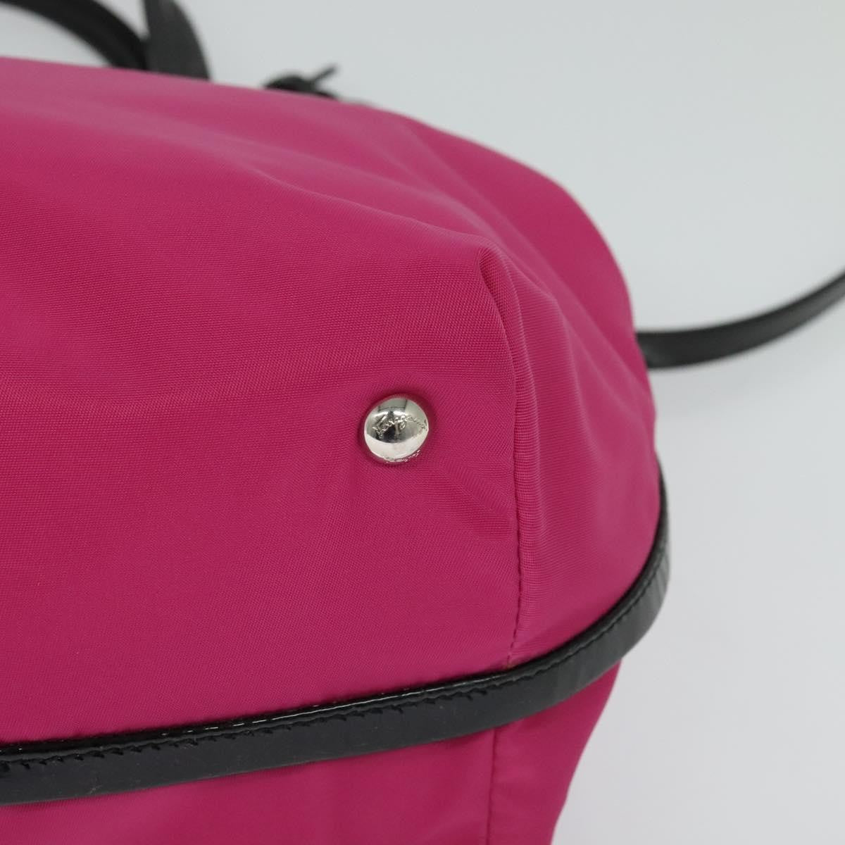 Salvatore Ferragamo Vala Handbag Nylon, PINK, NYLON, Handbag