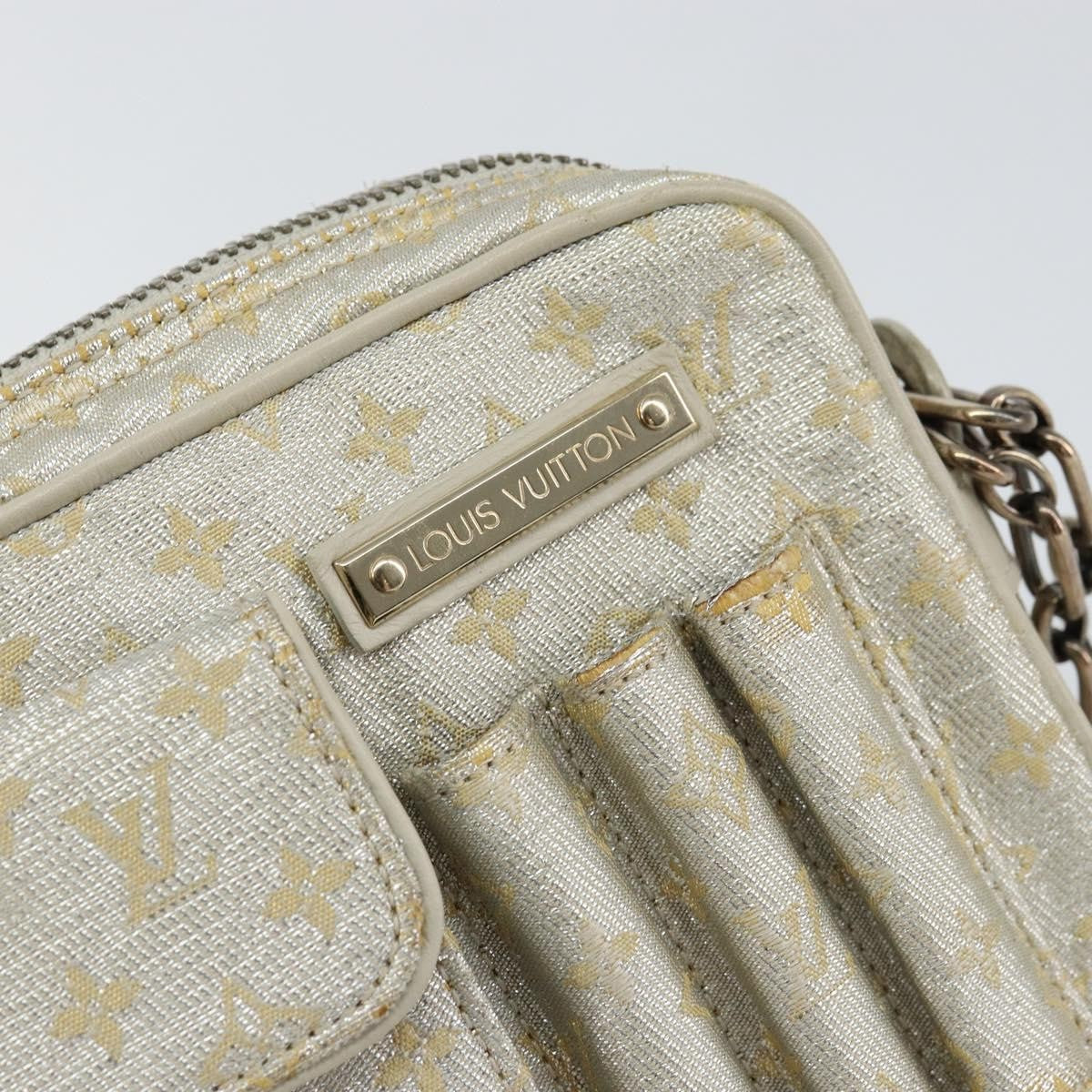 Louis Vuitton McKenna Shoulder Bag Mini Lin, SILVER, CANVAS, Shoulder bag