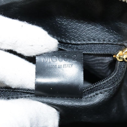 Celine Vintage Macadam Backpack Canvas and Leather, BLACK, CANVAS, Backpack