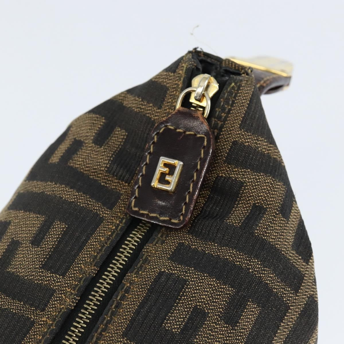 Fendi Vanity Clutch Canvas, BLACK, CANVAS, Clutche & pouche