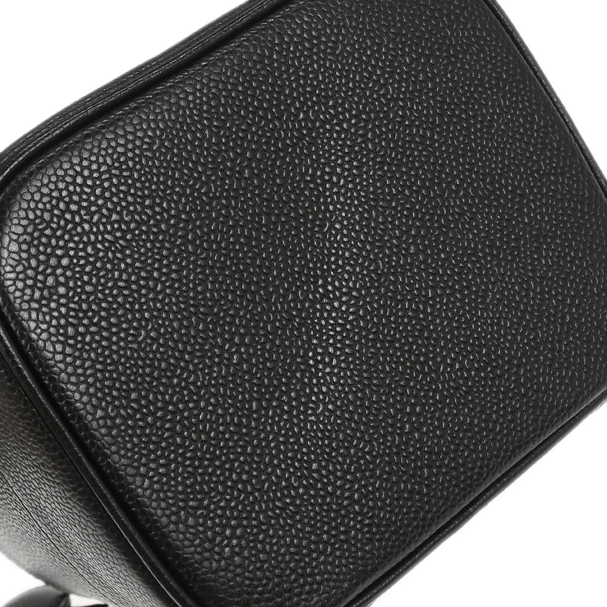 Chanel Vintage Timeless Cosmetic Case Caviar, BLACK, LEATHER, Clutche & pouche