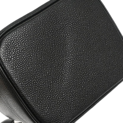 Chanel Vintage Timeless Cosmetic Case Caviar, BLACK, LEATHER, Clutche & pouche