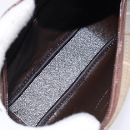 Burberry Nova check Pochette Canvas, BEIGE, CANVAS, Clutche & pouche