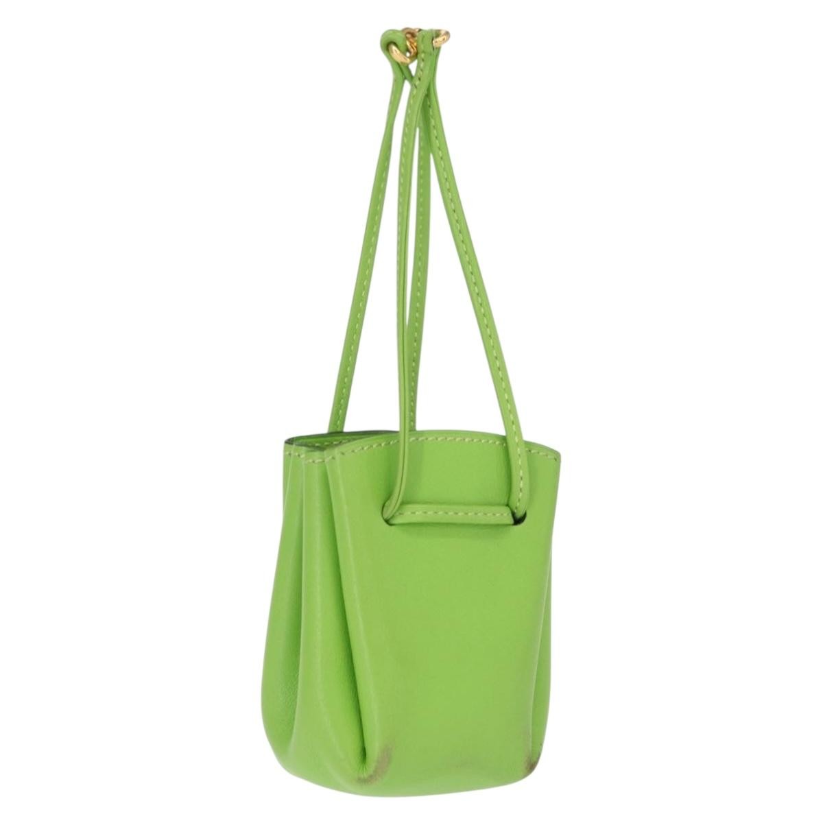 Hermes Vespa Pouch Leather, GREEN, LEATHER, Clutche & pouche