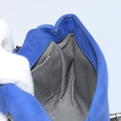 Chanel Diamond Stitch Chain Flap Bag Quilted Iridescent Calfskin, BLUE, LEATHER, Shoulder bag