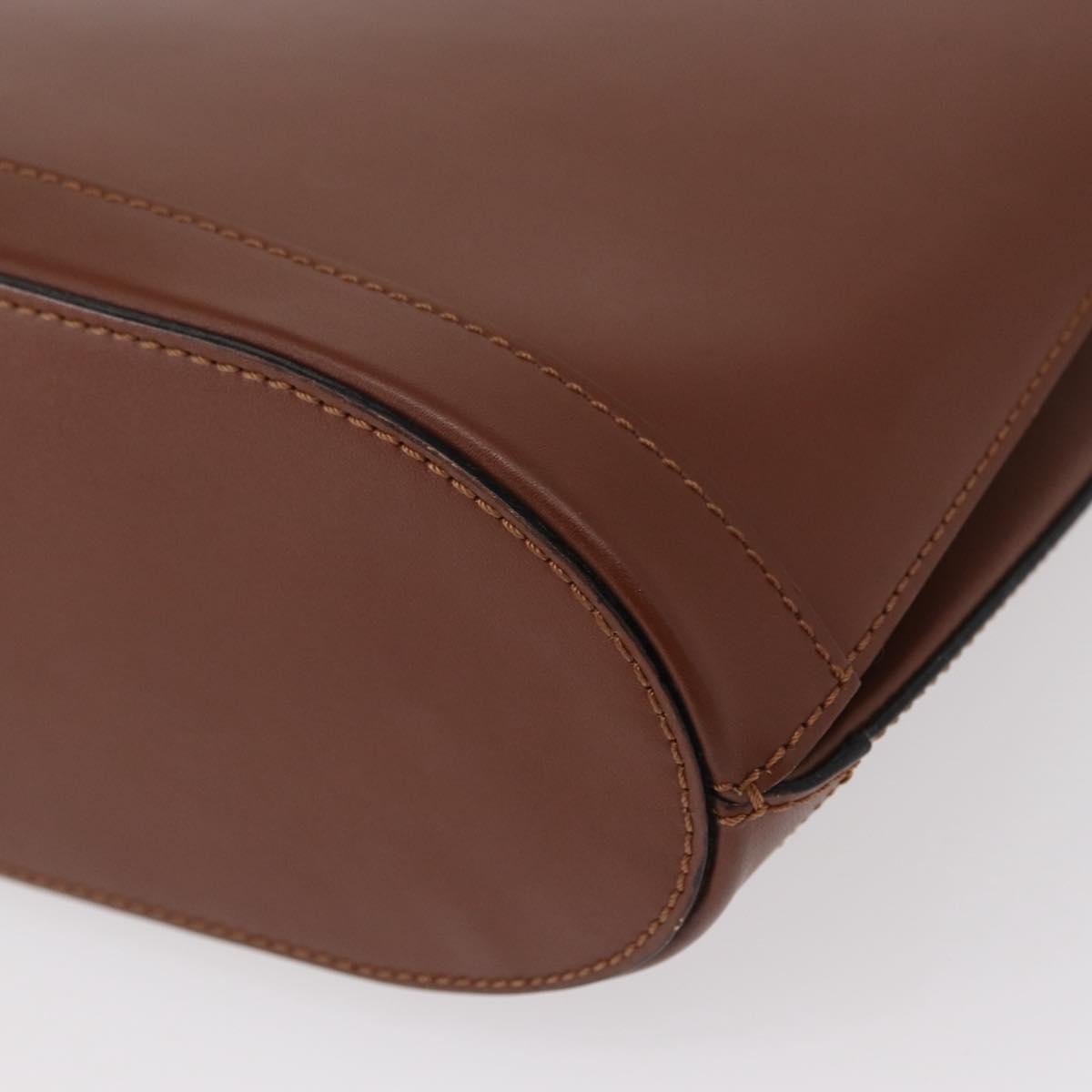 Celine Vintage Shoulder Bag Leather, BROWN, LEATHER, Shoulder bag