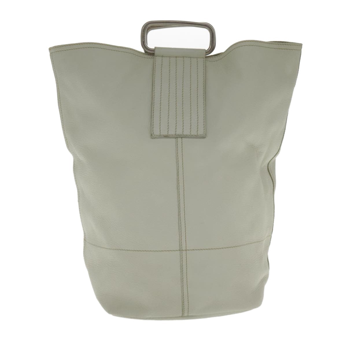 Prada Vintage Handbag Leather, WHITE, LEATHER, Handbag