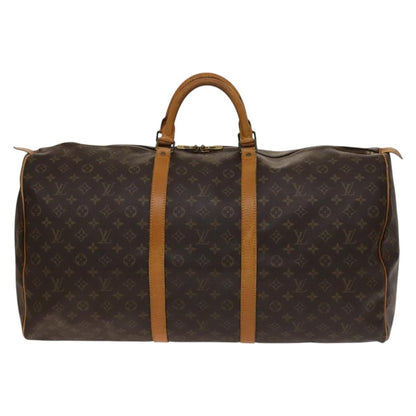 Louis Vuitton Keepall Bag Monogram Canvas, BROWN, CANVAS, Travel bag