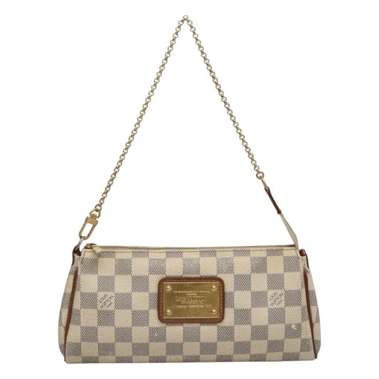 Louis Vuitton Eva Handbag Damier, WHITE, CANVAS, Shoulder bag