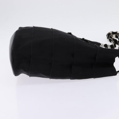 Salvatore Ferragamo Vala Shoulder Bag Canvas, BLACK, CANVAS, Shoulder bag