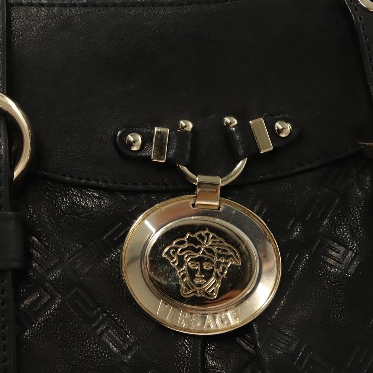 Versace Medusa Tote Leather, BLACK, LEATHER, Tote bag