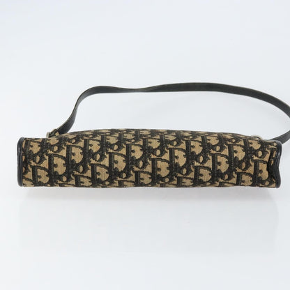 Christian Dior Vintage Trotter Shoulder Bag Canvas, NAVY, CANVAS, Shoulder bag