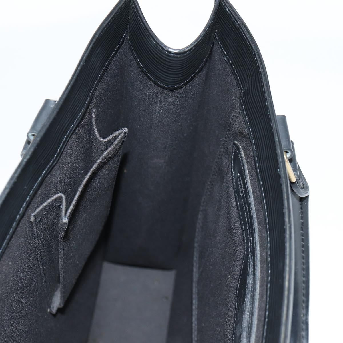 Louis Vuitton Sac Plat Bag Epi Leather, BLACK, LEATHER, Handbag