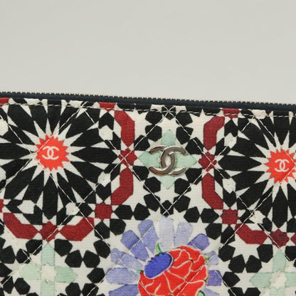 Chanel Dubai O Case Clutch Quilted Printed Nylon, MULTICOLOUR, NYLON, Clutche & pouche