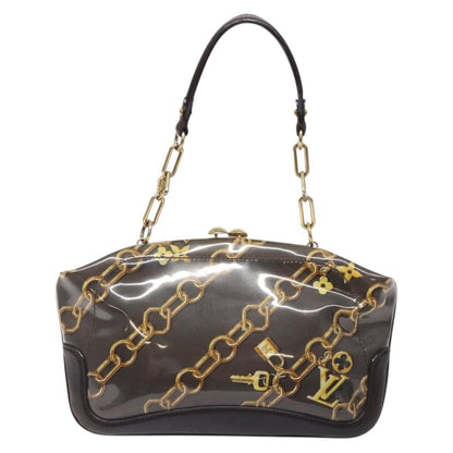 Louis Vuitton Charms Pochette PVC Over Printed Silk, BROWN, CANVAS, Clutche & pouche