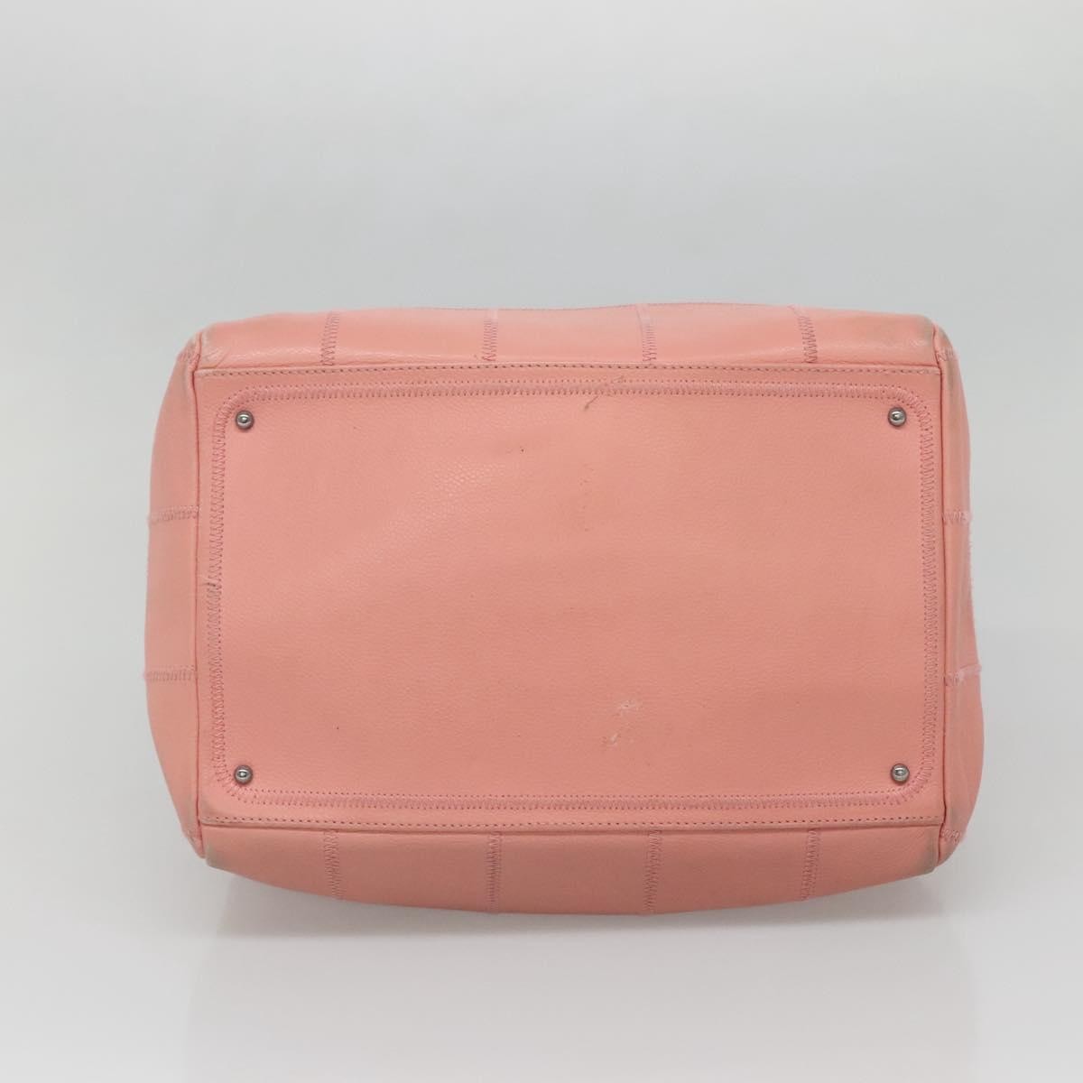 Chanel Chocolate Bar CC Bowler Bag Caviar skin, PINK, LEATHER, Handbag