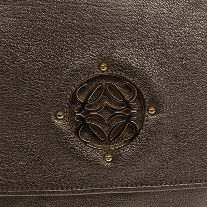 Loewe Anagram handbag Leather, METALLIC, LEATHER, Handbag