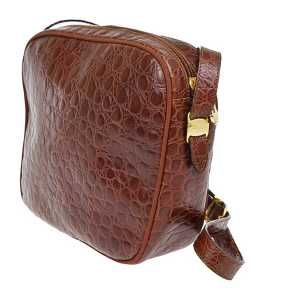 Salvatore Ferragamo Vala Shoulder Bag Leather, BROWN, LEATHER, Shoulder bag